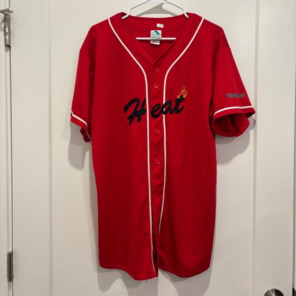 Augusta Sportswear Mens Red Heat 22 Baseball Jersey Komatsu Logo Size Large